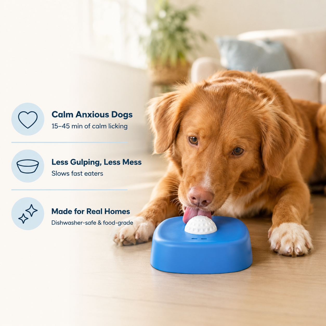 Pet & You Slow-Feeder Lick Bowl — Calm Mealtimes for Anxious & Fast-Eating Dogs